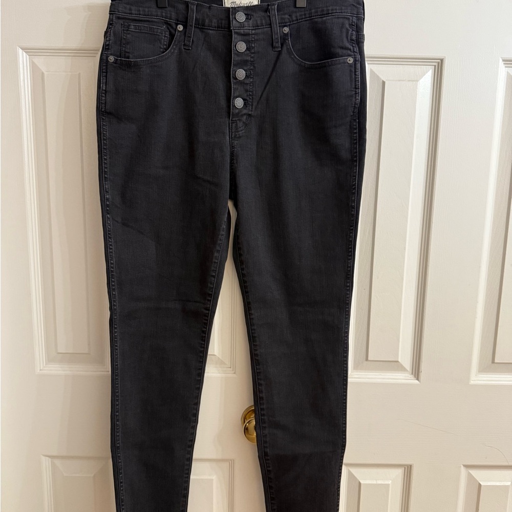 Women's Black Button-Fly Jeans